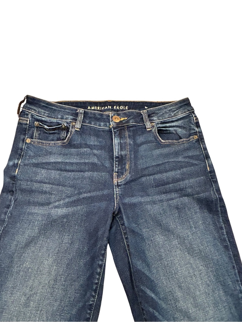 American Eagle Favorite Boyfriend Super Stretch Jeans 14 Denim Casual Bootcut - Picture 4 of 11